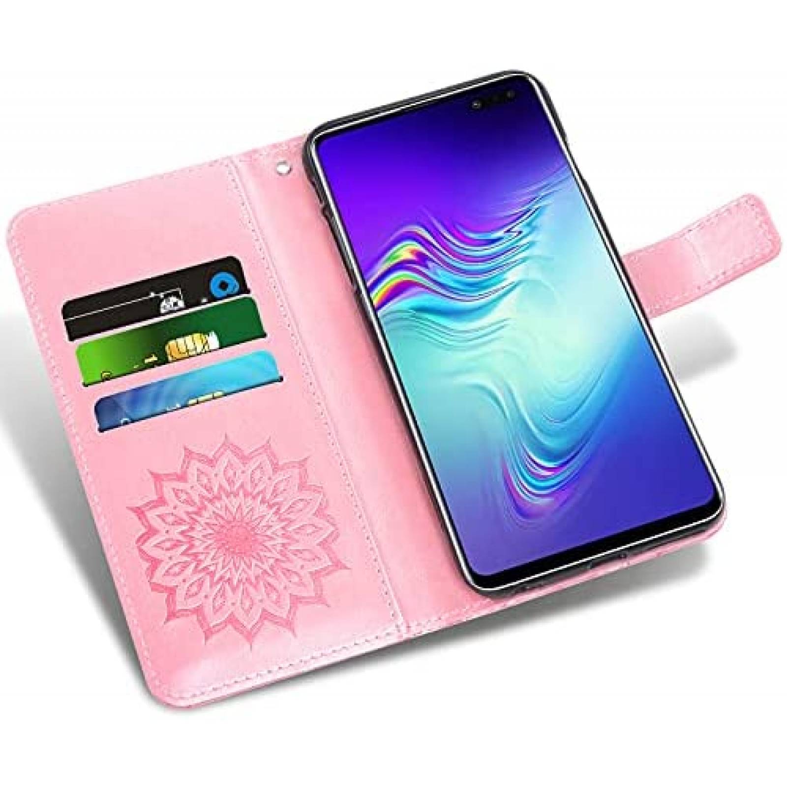 Funda Flip Asuwish para Samsung Galaxy S10 5G -Rosa