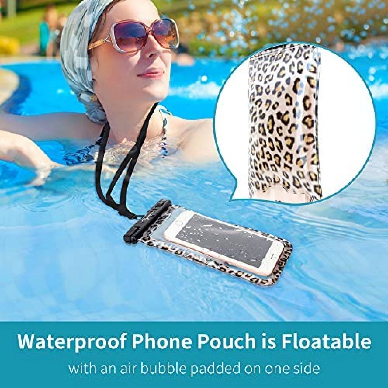 Bolsa Impermeable Bersiler para Celular de 7'' -Leopardo