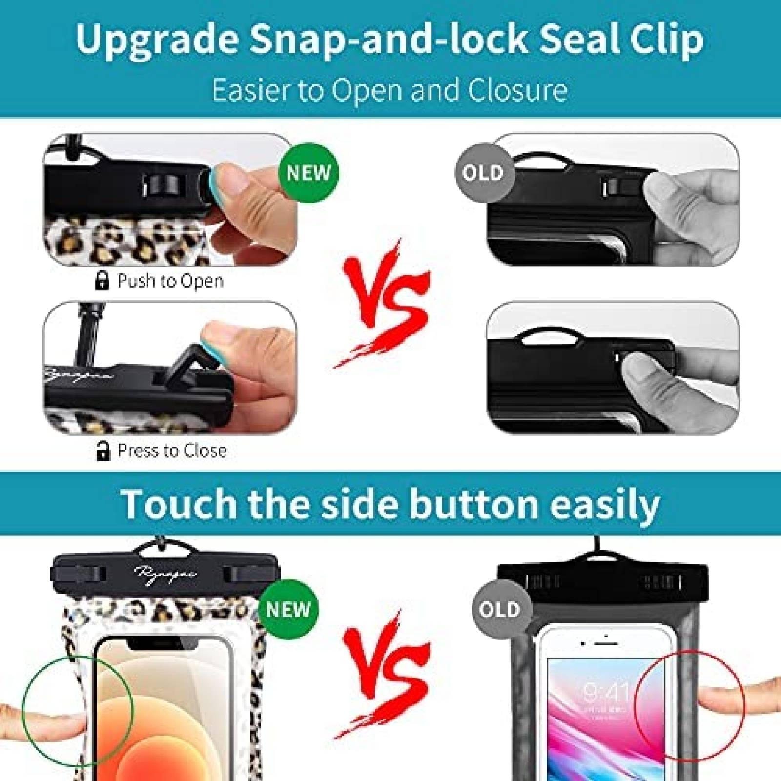 Bolsa Impermeable Bersiler para Celular de 7'' -Leopardo