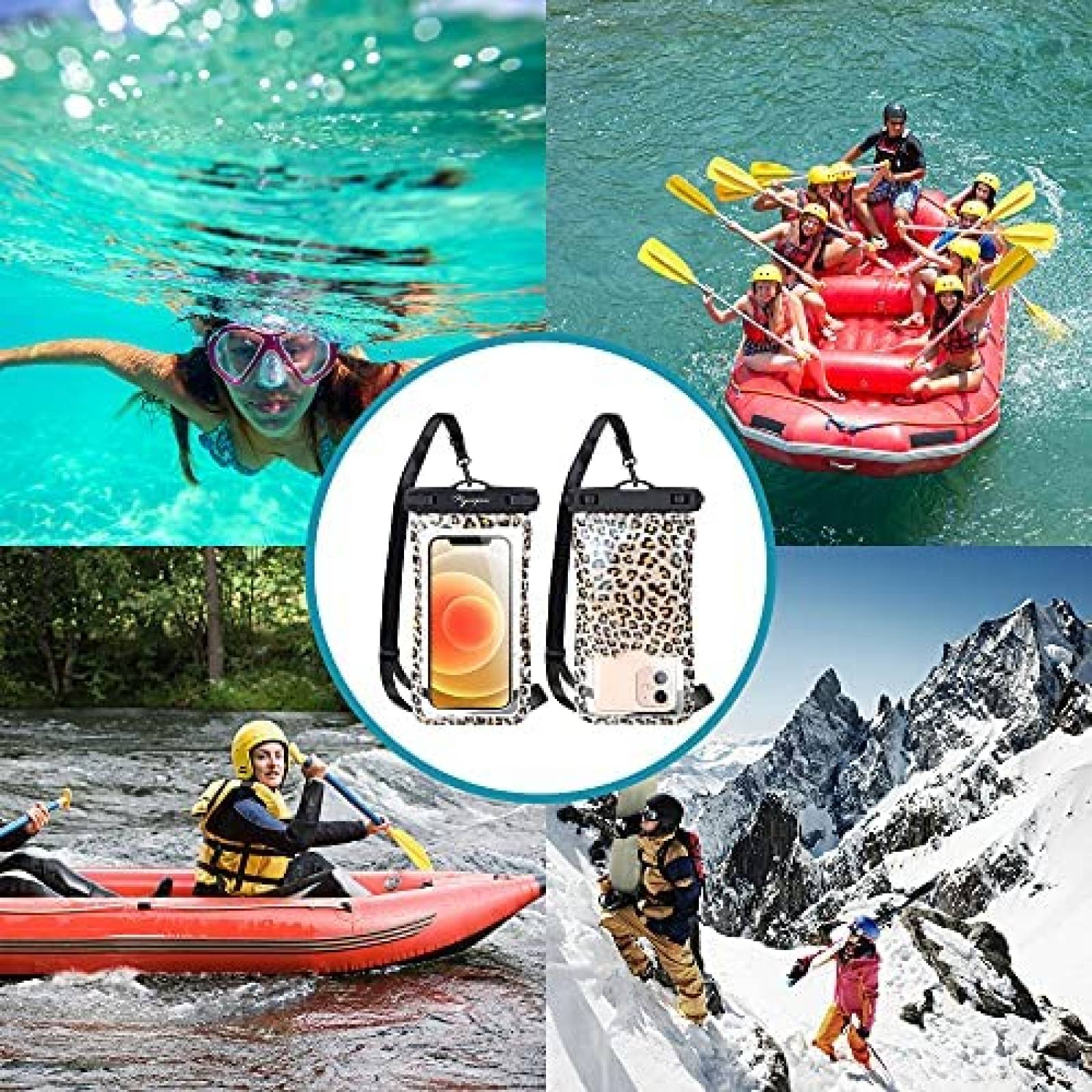 Bolsa Impermeable Bersiler para Celular de 7'' -Leopardo