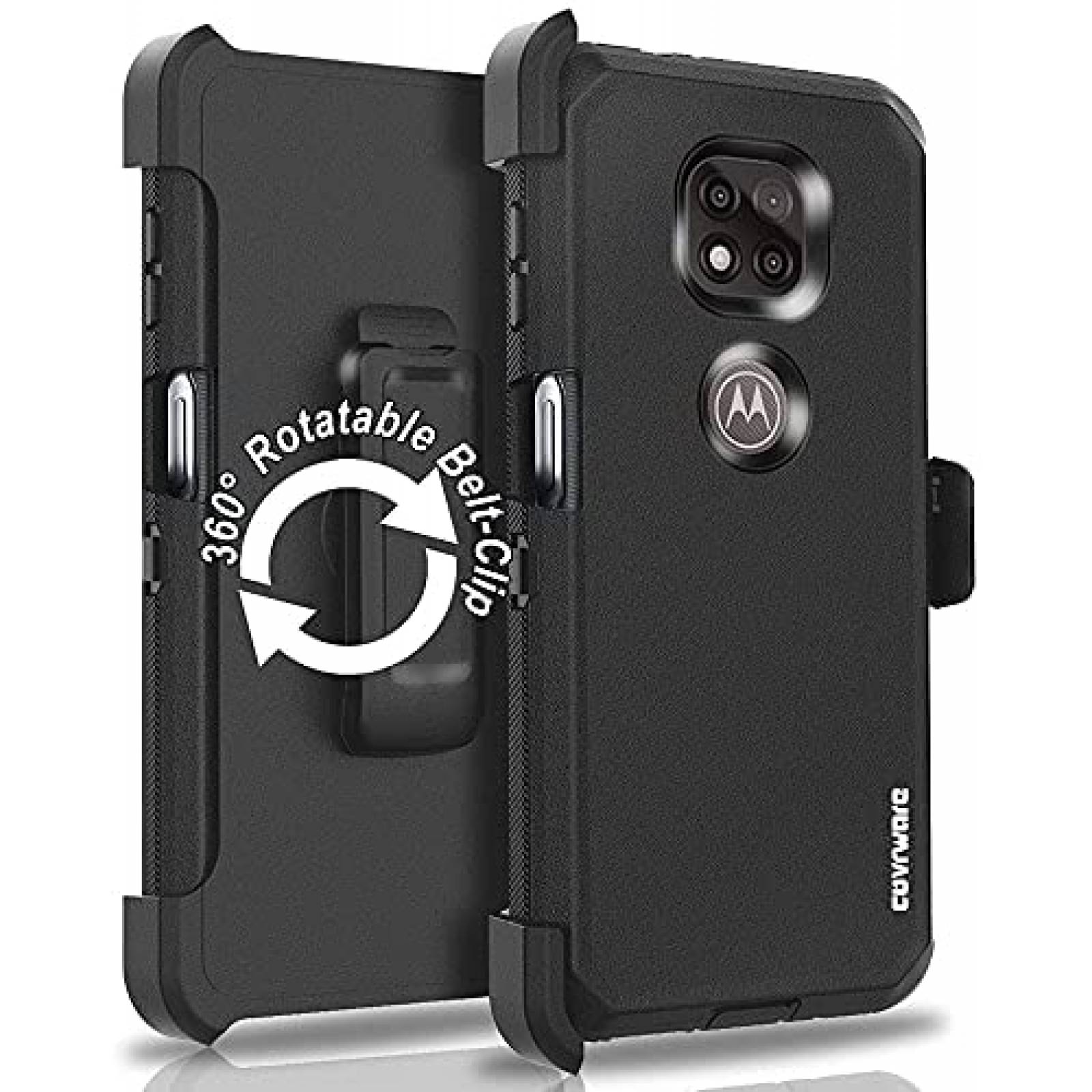 Funda Covrware Compatible Con Moto G Power 2021 -Negro