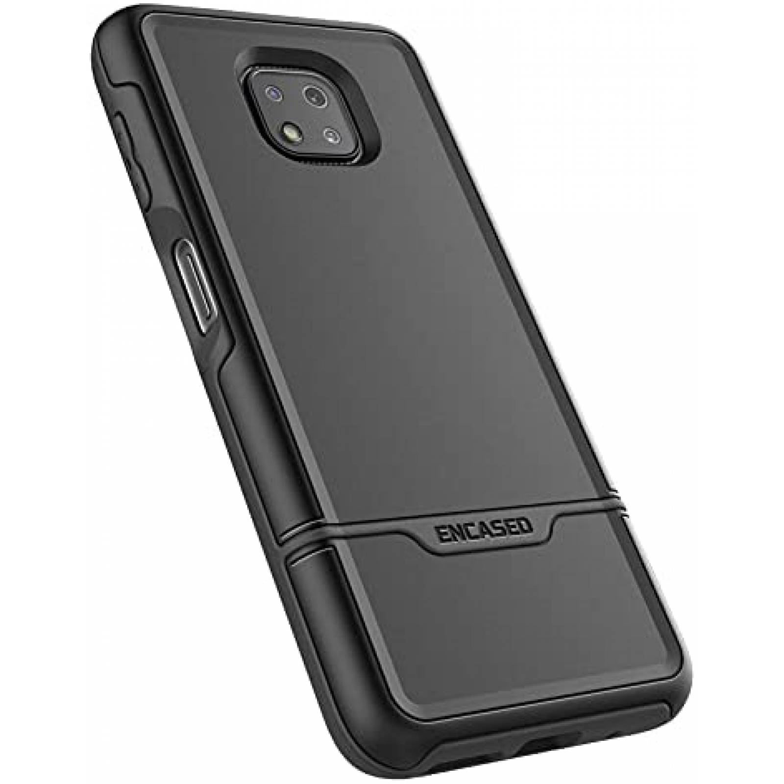 Funda para Moto G Power Encased con clip resistente -Negro