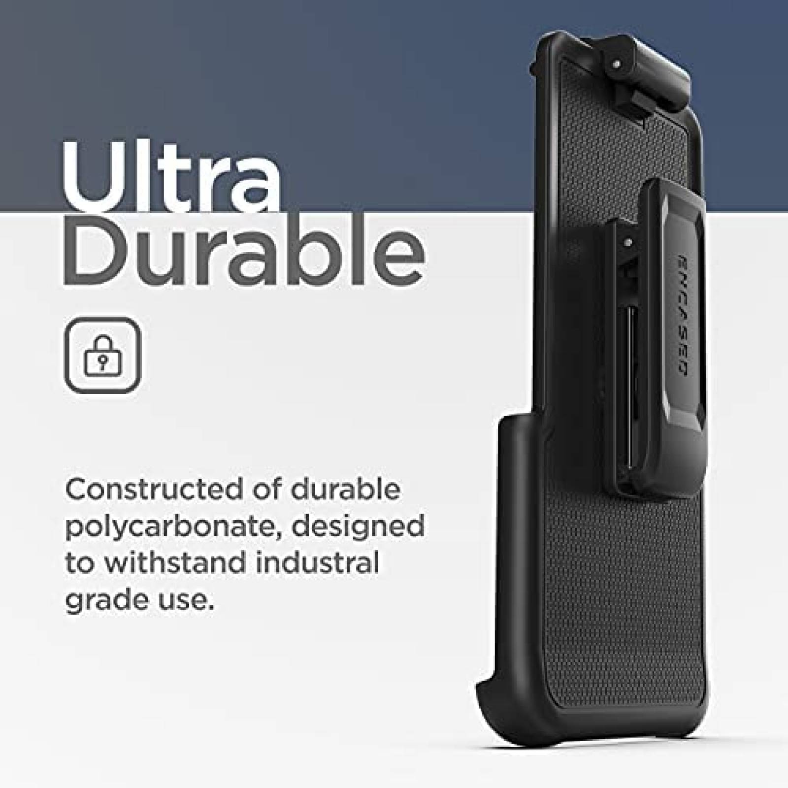 Funda para Moto G Power Encased con clip resistente -Negro