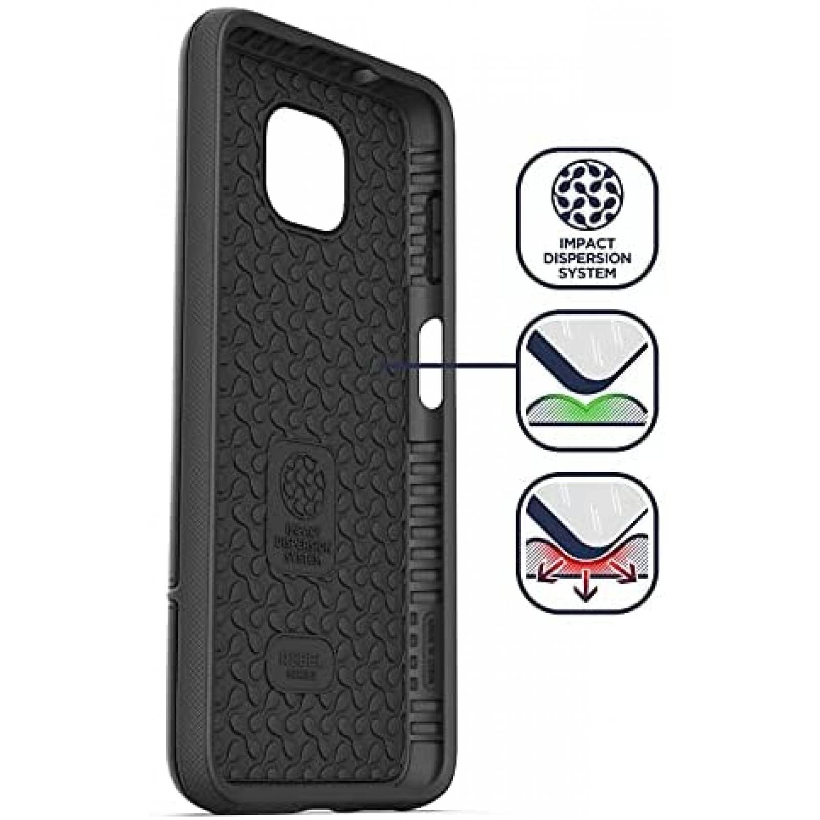 Funda para Moto G Power Encased con clip resistente -Negro