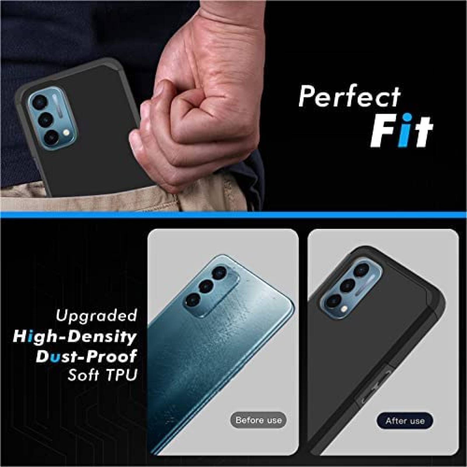 Funda HRWireless MetKase Oneplus Nord N200 5G -Negro