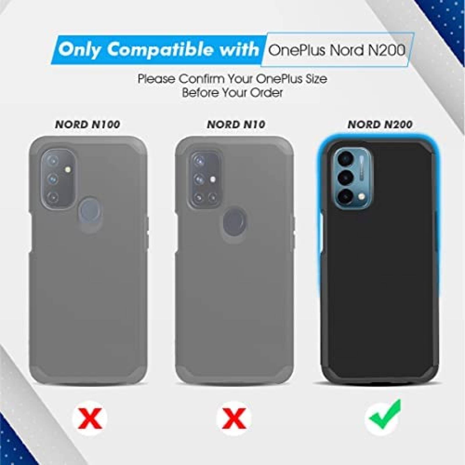 Funda HRWireless MetKase Oneplus Nord N200 5G -Negro