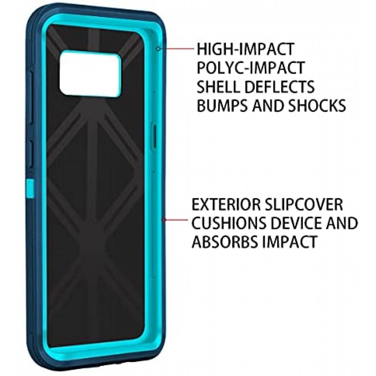 Funda Rigida I-HONVA para Samsung Galaxy S8 Plus -Azul