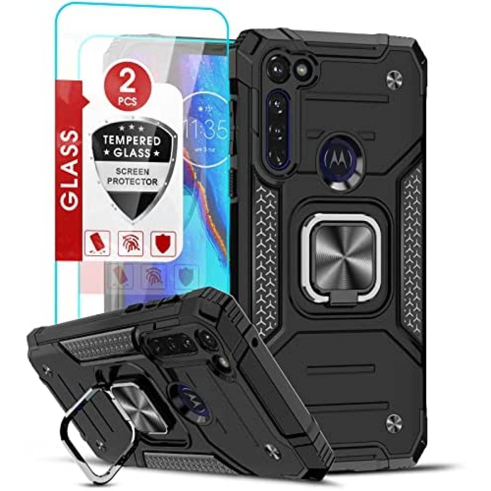 Funda LeYi para Moto G Stylus 2020 con protector de pantalla