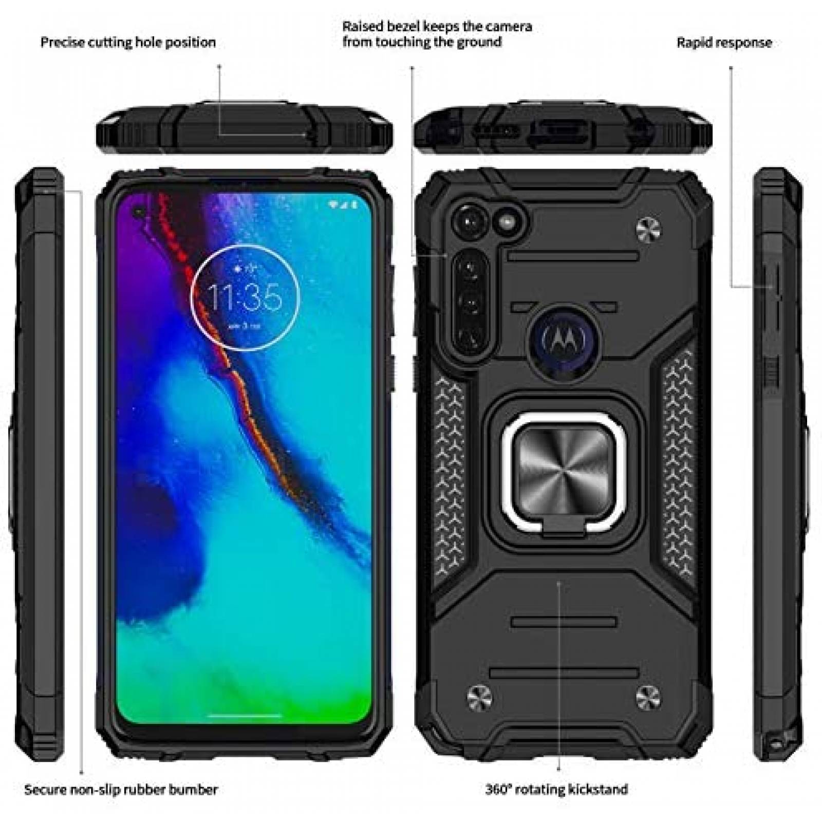 Funda LeYi para Moto G Stylus 2020 con protector de pantalla