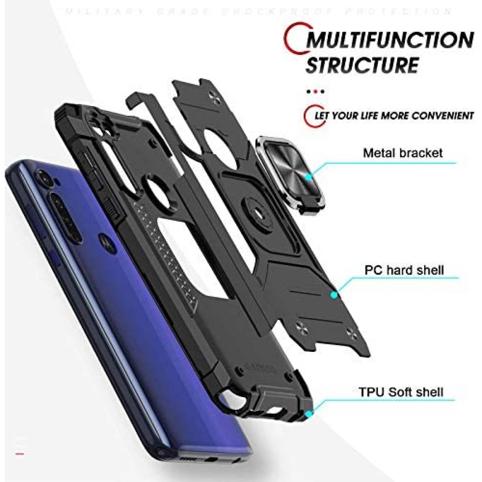 Funda LeYi para Moto G Stylus 2020 con protector de pantalla