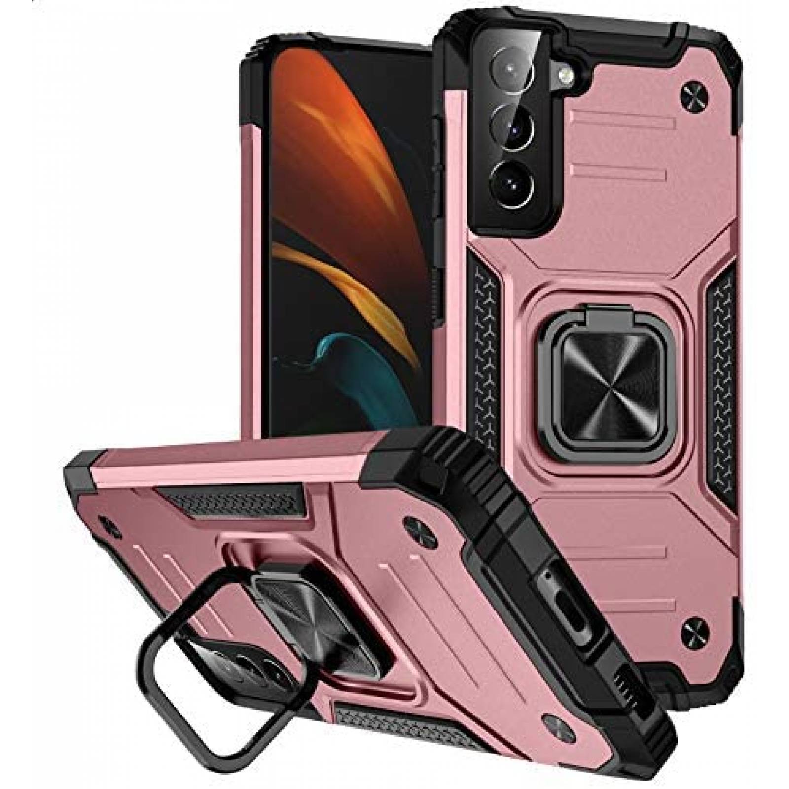 Funda para Galaxy S21 Mastten 6.2" de uso rudo -Rosa