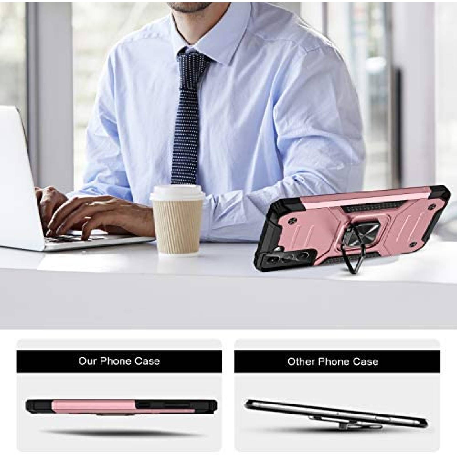 Funda para Galaxy S21 Mastten 6.2" de uso rudo -Rosa