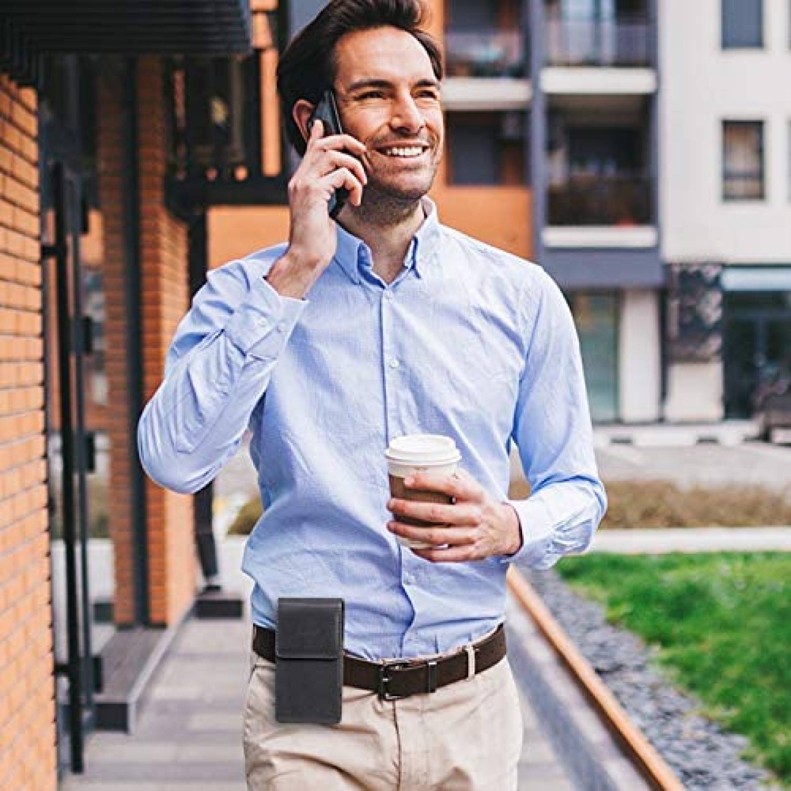 Funda de Cinturon Migeec para Celular de 6.5'' -Negro