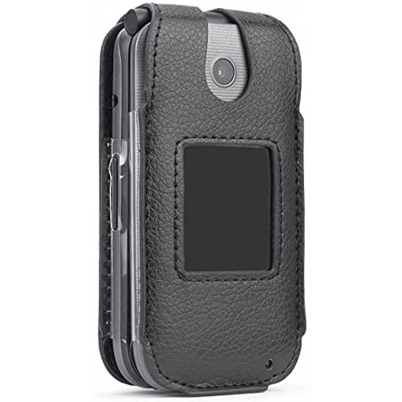 Funda Celular Nakedcellphone Cuero Vegano Metal -Negro