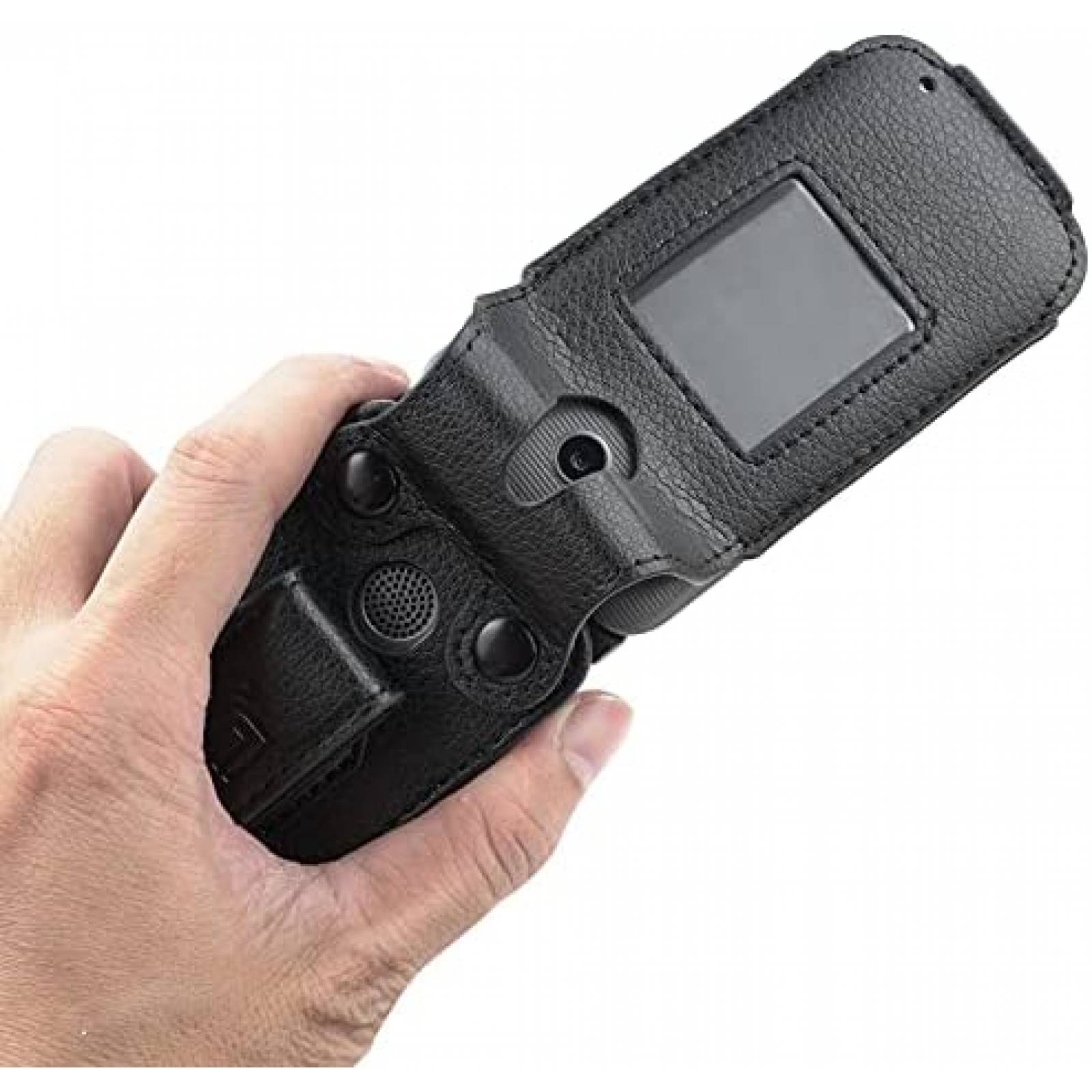 Funda Celular Nakedcellphone Cuero Vegano Metal -Negro