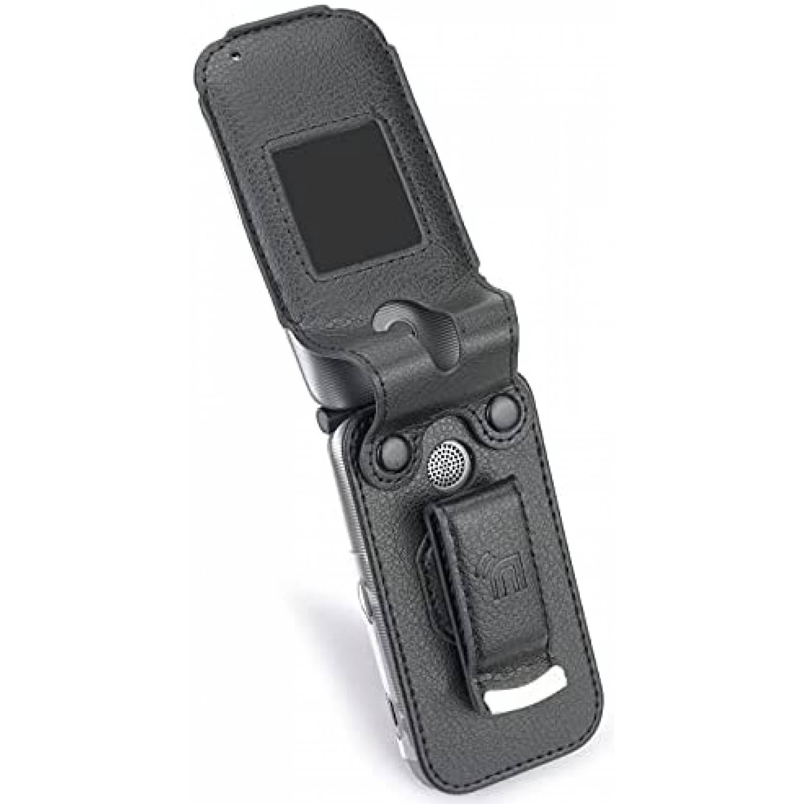 Funda Celular Nakedcellphone Cuero Vegano Metal -Negro