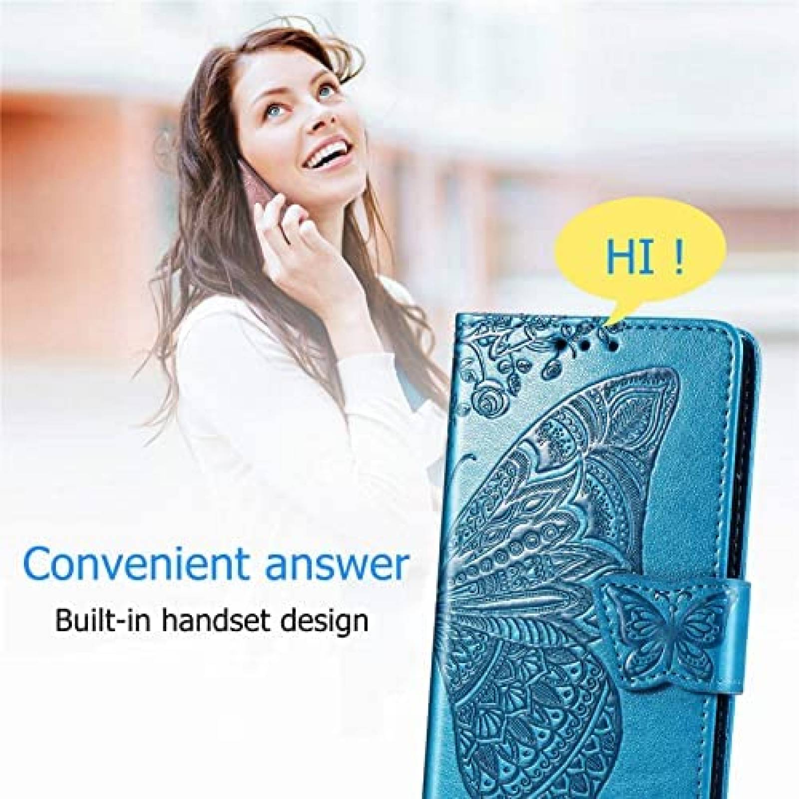 Funda NKECXKJ Tipo Cartera Compatible Con Moto E6 5.44''