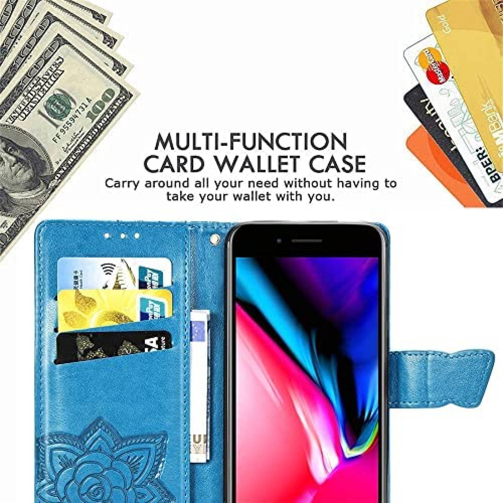Funda NKECXKJ Tipo Cartera Compatible Con Moto E6 5.44''