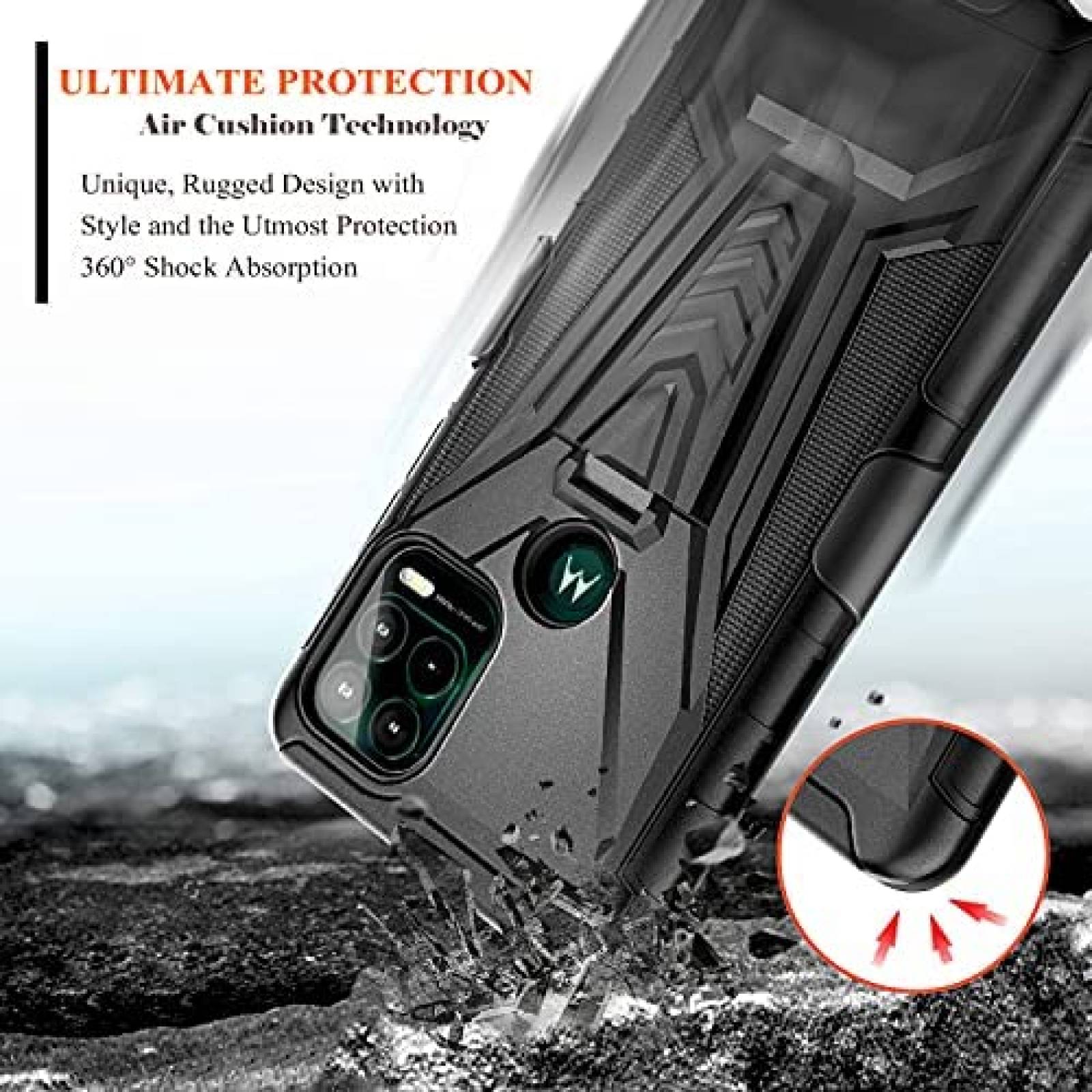 Funda NZND para Moto G Stylus 5G con protector de pantalla