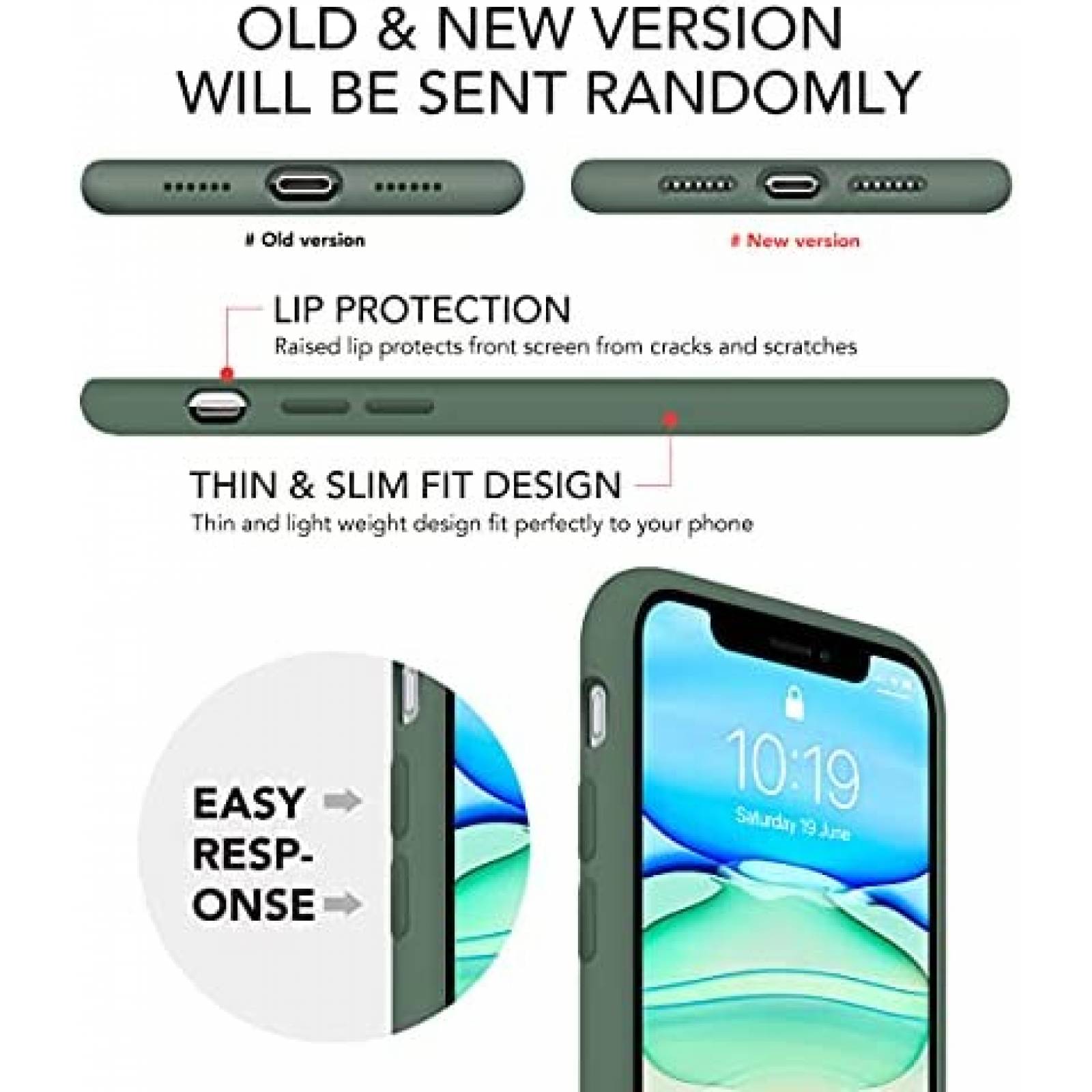 Carcaza smartphone OuXul iPhobe 11 6.1" compatible -Verde