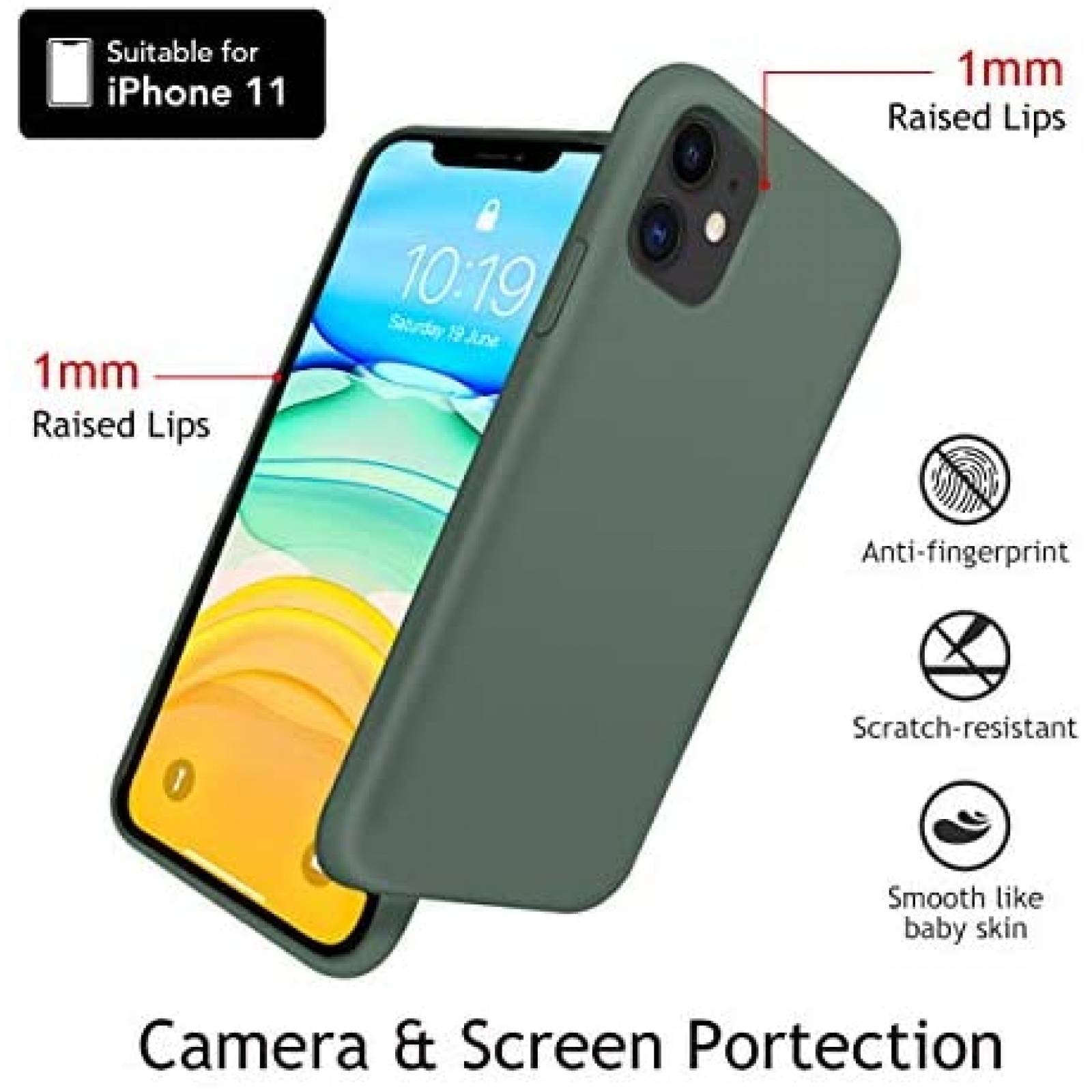 Carcaza smartphone OuXul iPhobe 11 6.1" compatible -Verde