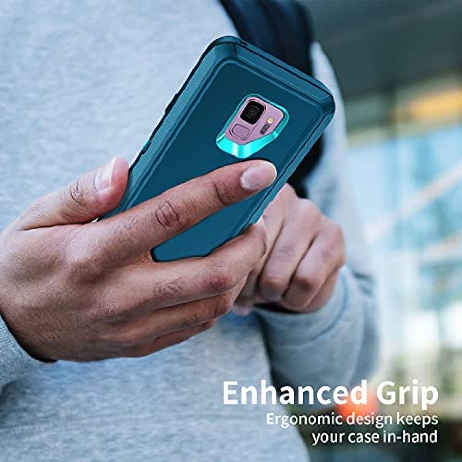 Funda RegSun para Galaxy S9 a prueba de golpes -Azul