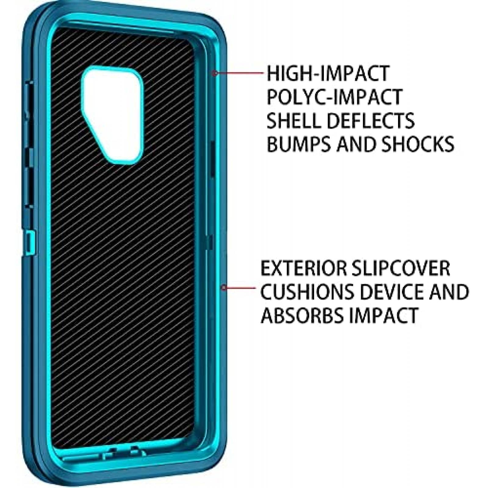 Funda RegSun para Galaxy S9 a prueba de golpes -Azul