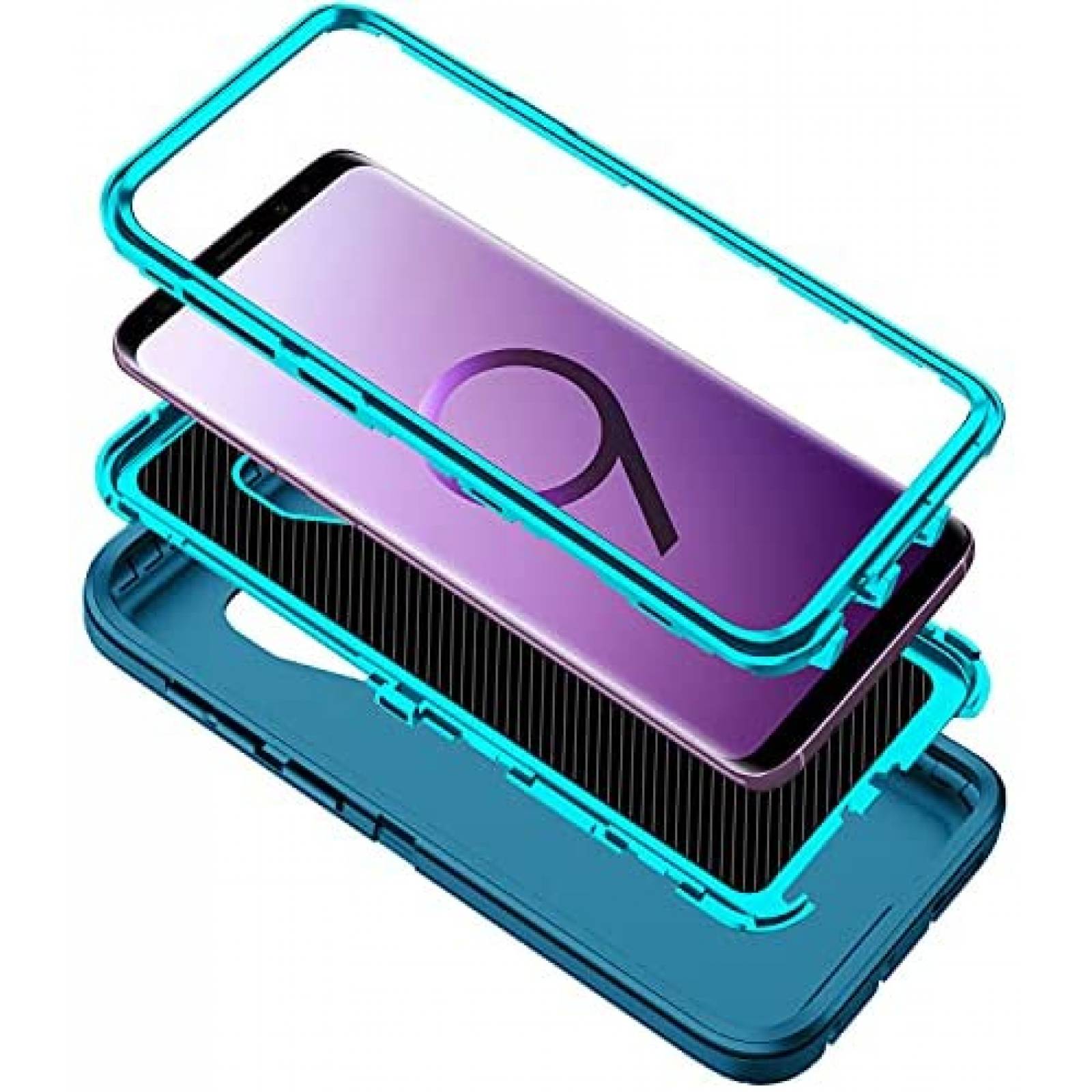 Funda RegSun para Galaxy S9 a prueba de golpes -Azul