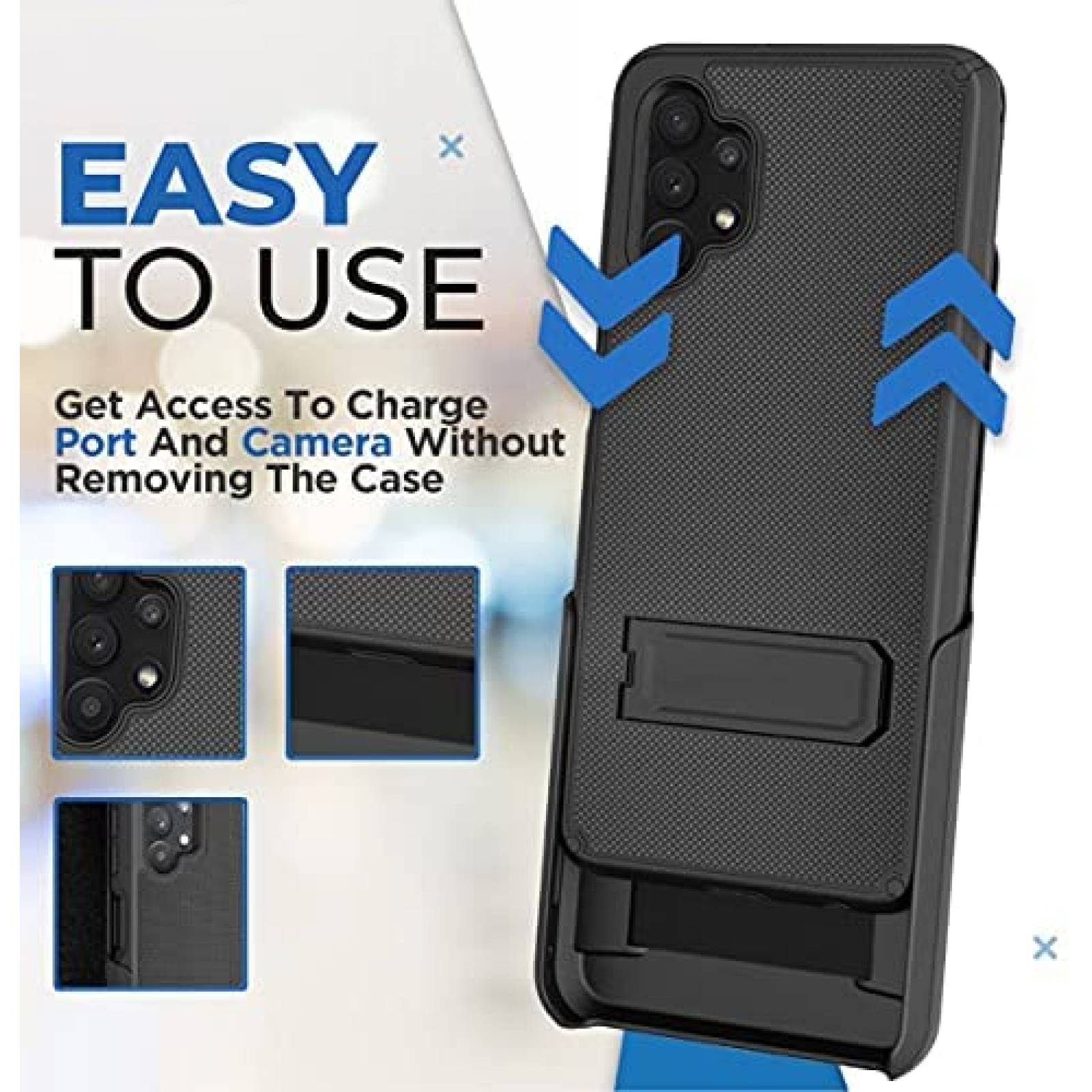 Carcaza smartphone Rome Tech Galaxy A32 Tarjetero Caucho