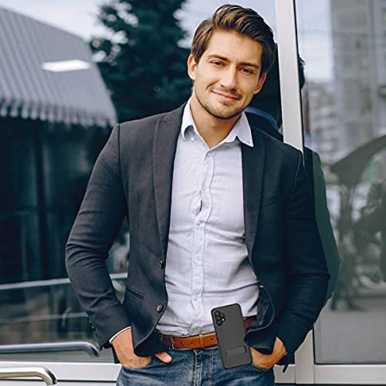 Carcaza smartphone Rome Tech Galaxy A32 Tarjetero Caucho