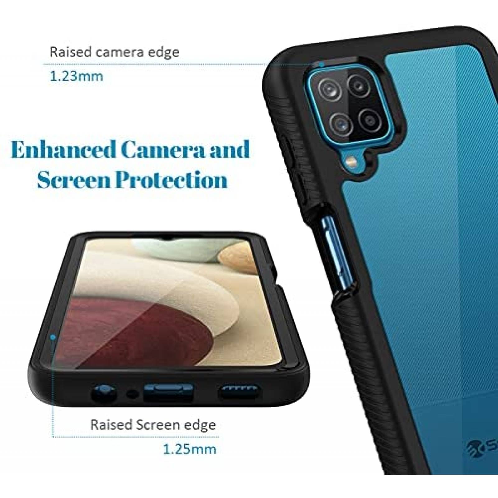Funda para Galaxy A12 seacosmo proteccion 360 -Azul