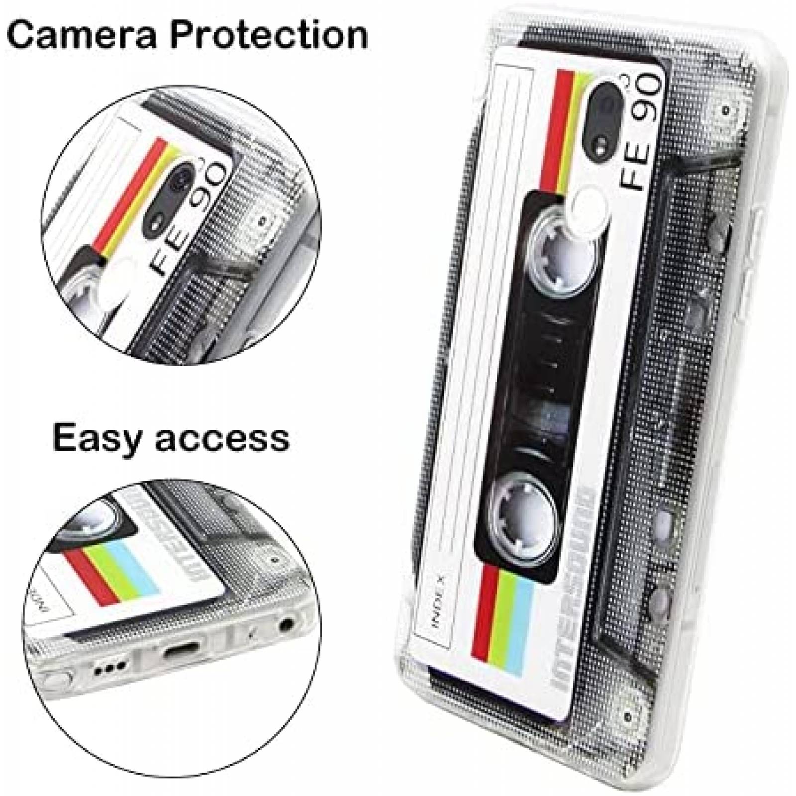 Funda TNCYOLL Cassette Compatible Con LG Stylo 5 -Negro