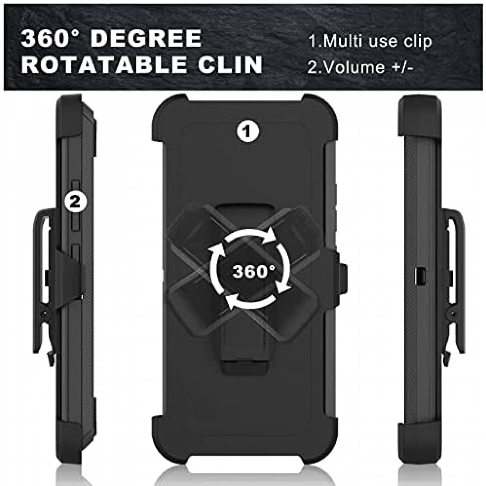 Funda Venoro para Samsung Galaxy A42 5G contra golpes -Negro