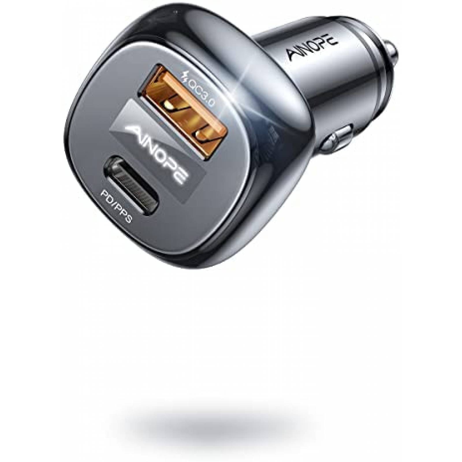 Cargador de Auto USB AINOPE Tipo C 54W en Total -Negro