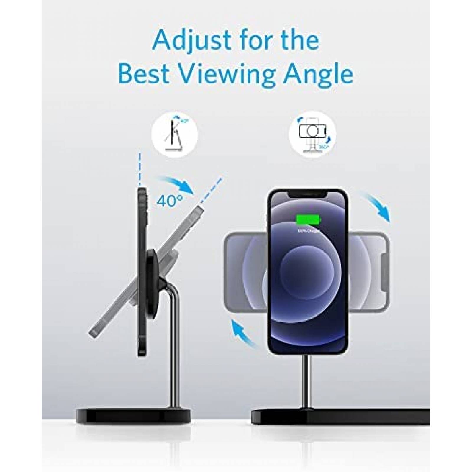 Estacion de carga Anker inalambrica magnetica -Negro