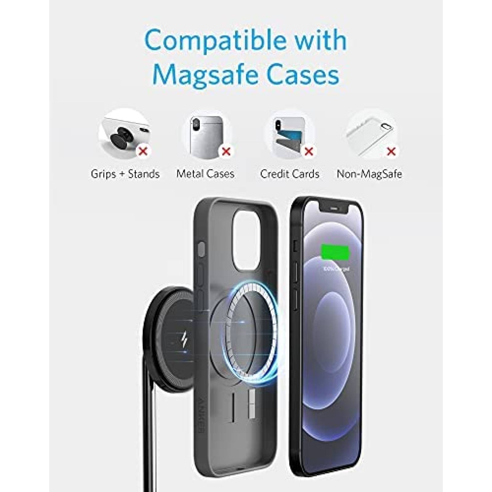 Estacion de carga Anker inalambrica magnetica -Negro