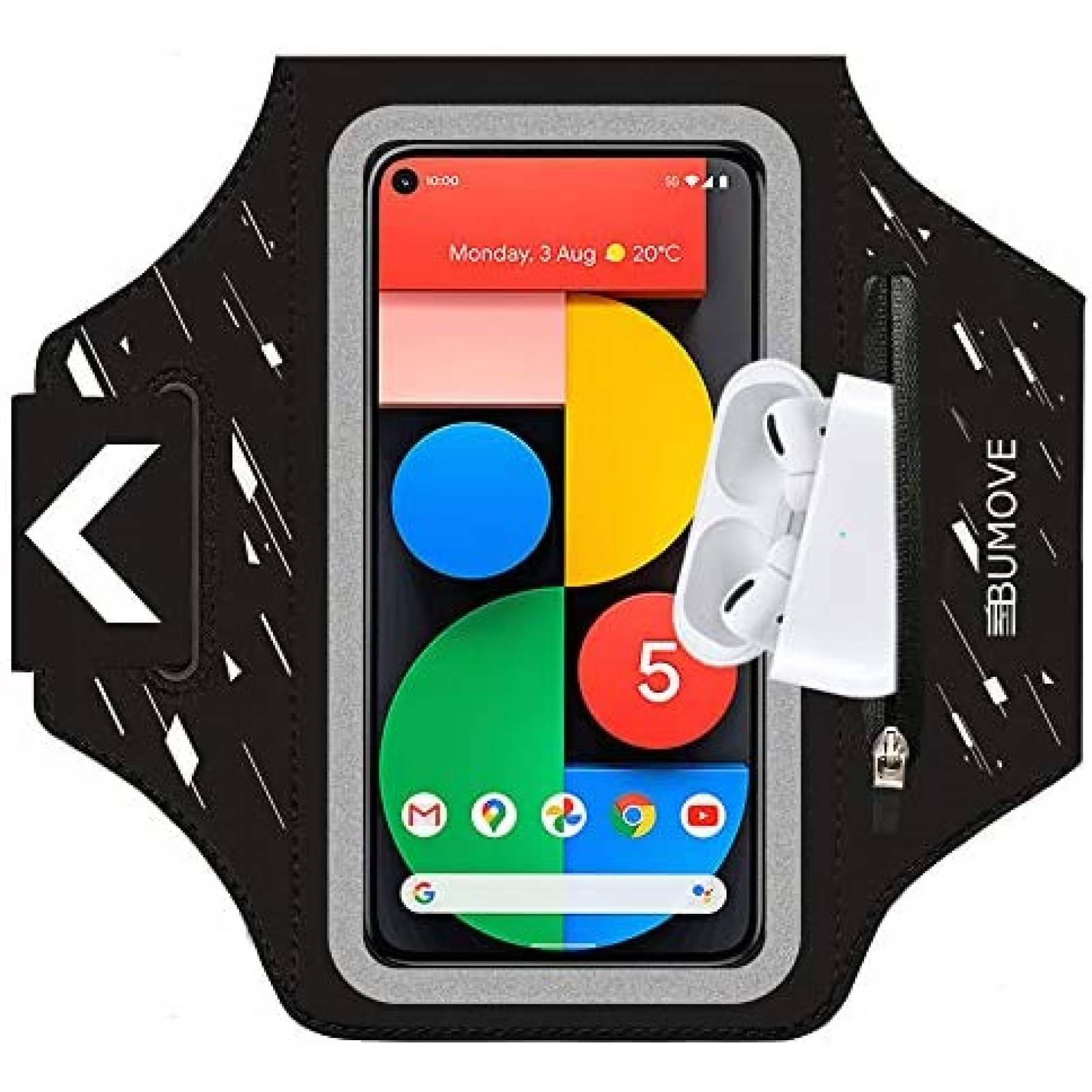 Banda Brazo BUMOVE para Google Pixel 5/4a,/4/3a/3a/2 -Negro