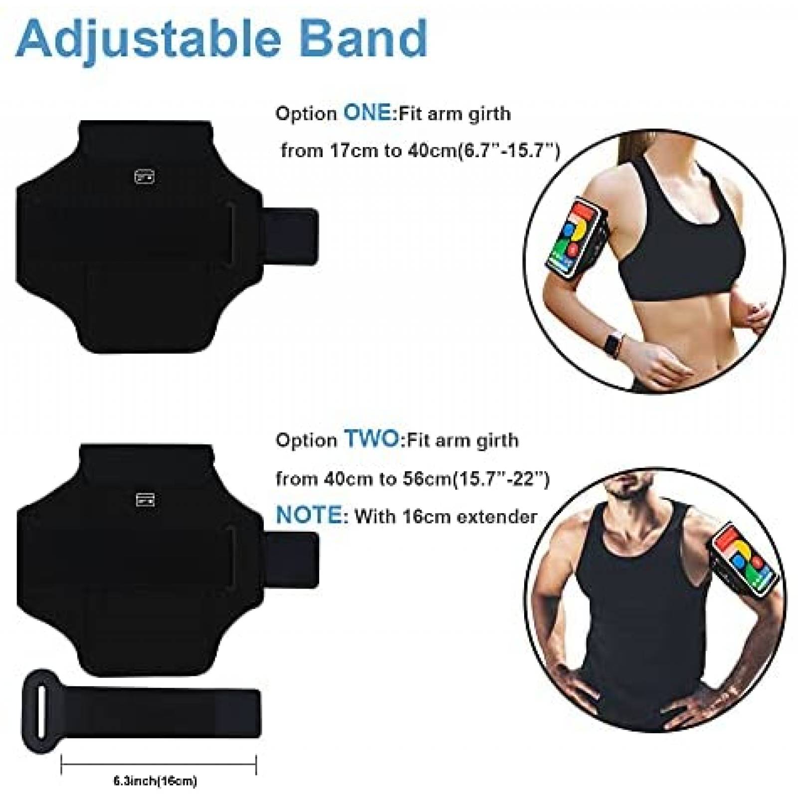 Banda Brazo BUMOVE para Google Pixel 5/4a,/4/3a/3a/2 -Negro