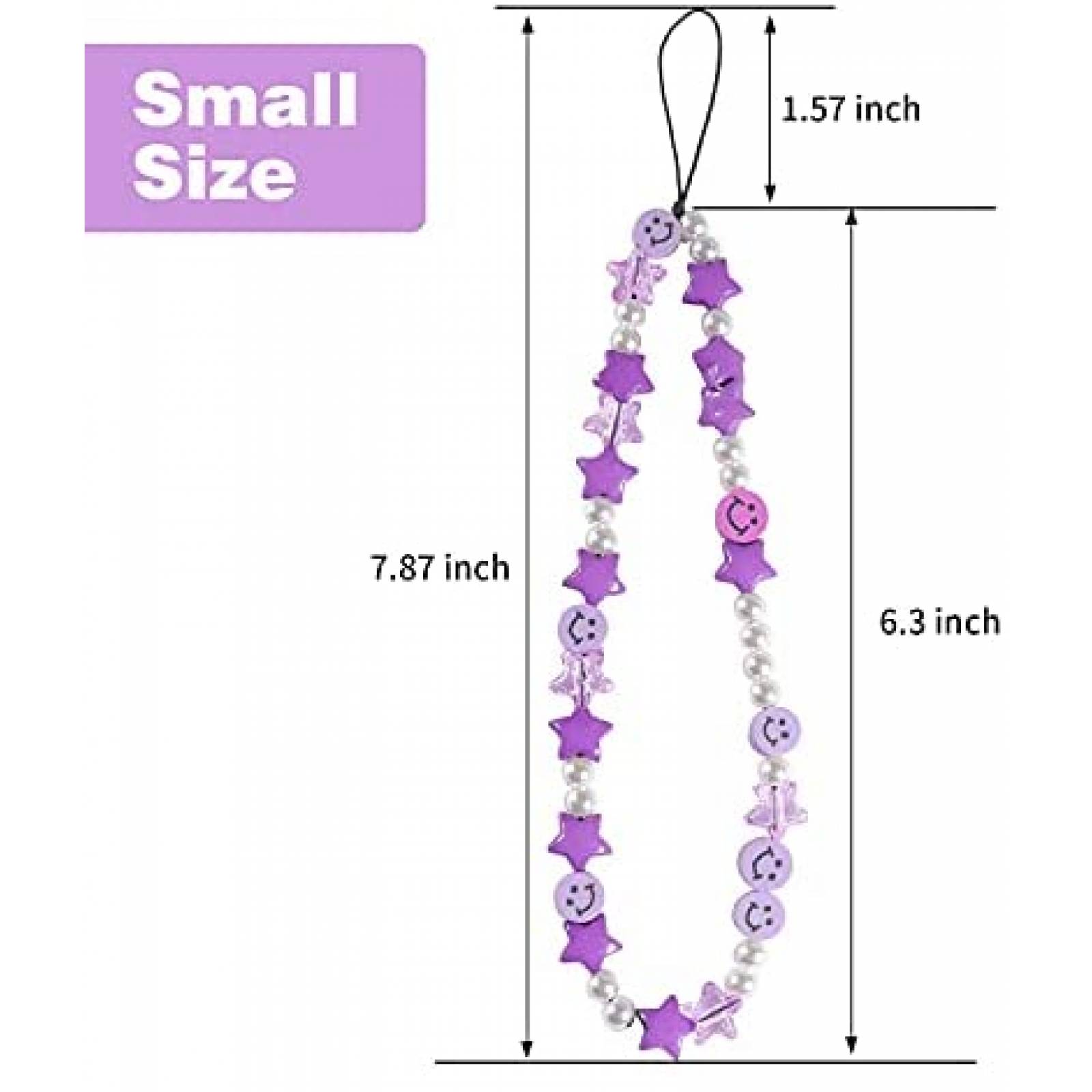 Cordon Cehim Star Smiley Colgante Para Celular -Morado