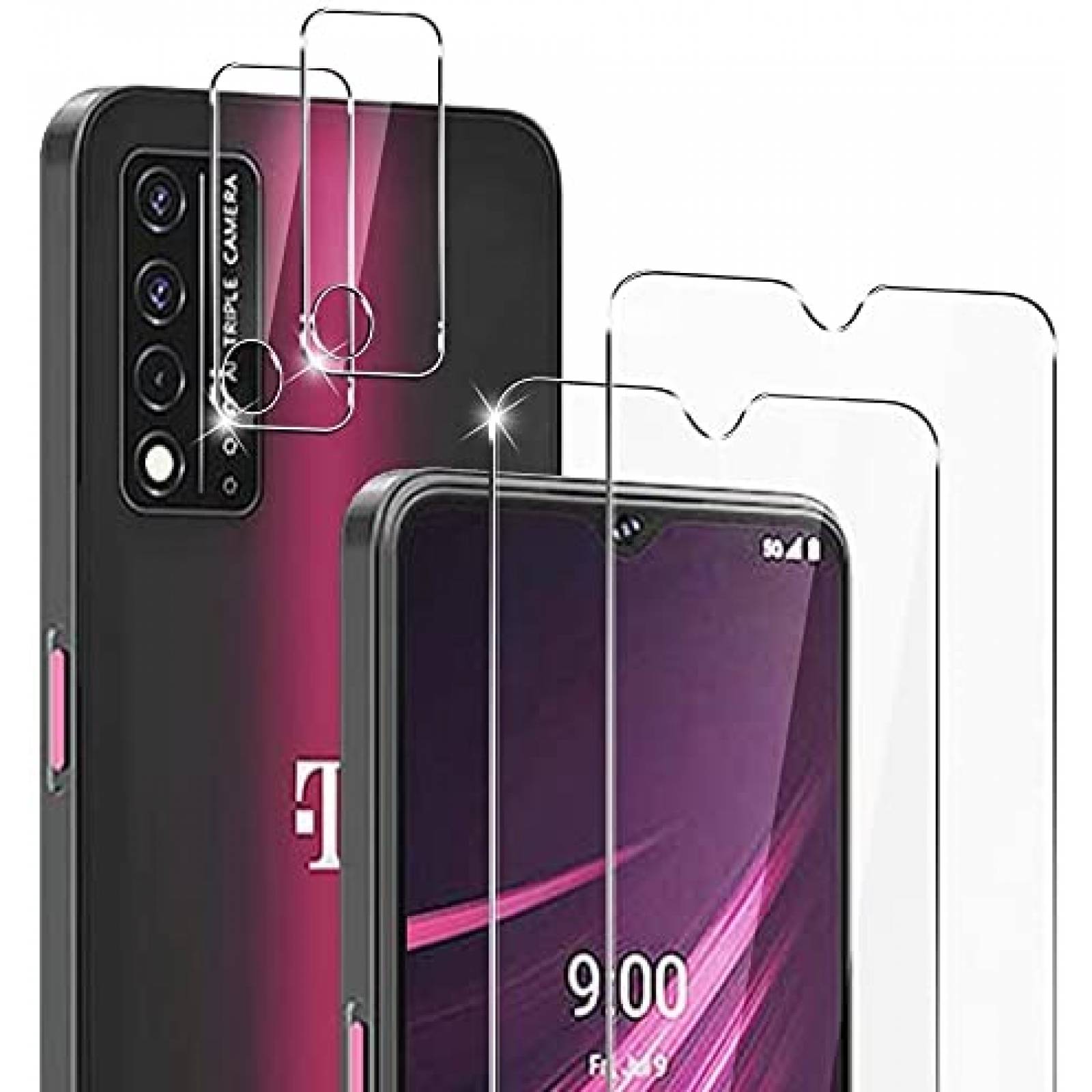 Protector de pantalla y lente Cizerin para T-Mobile REVVL V+