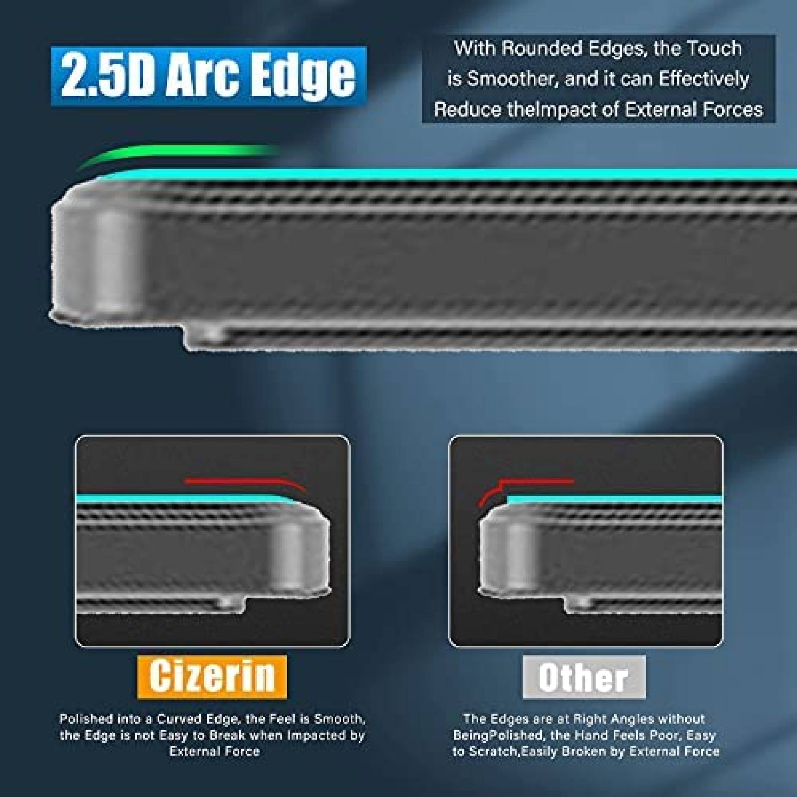 Protector de pantalla y lente Cizerin para T-Mobile REVVL V+