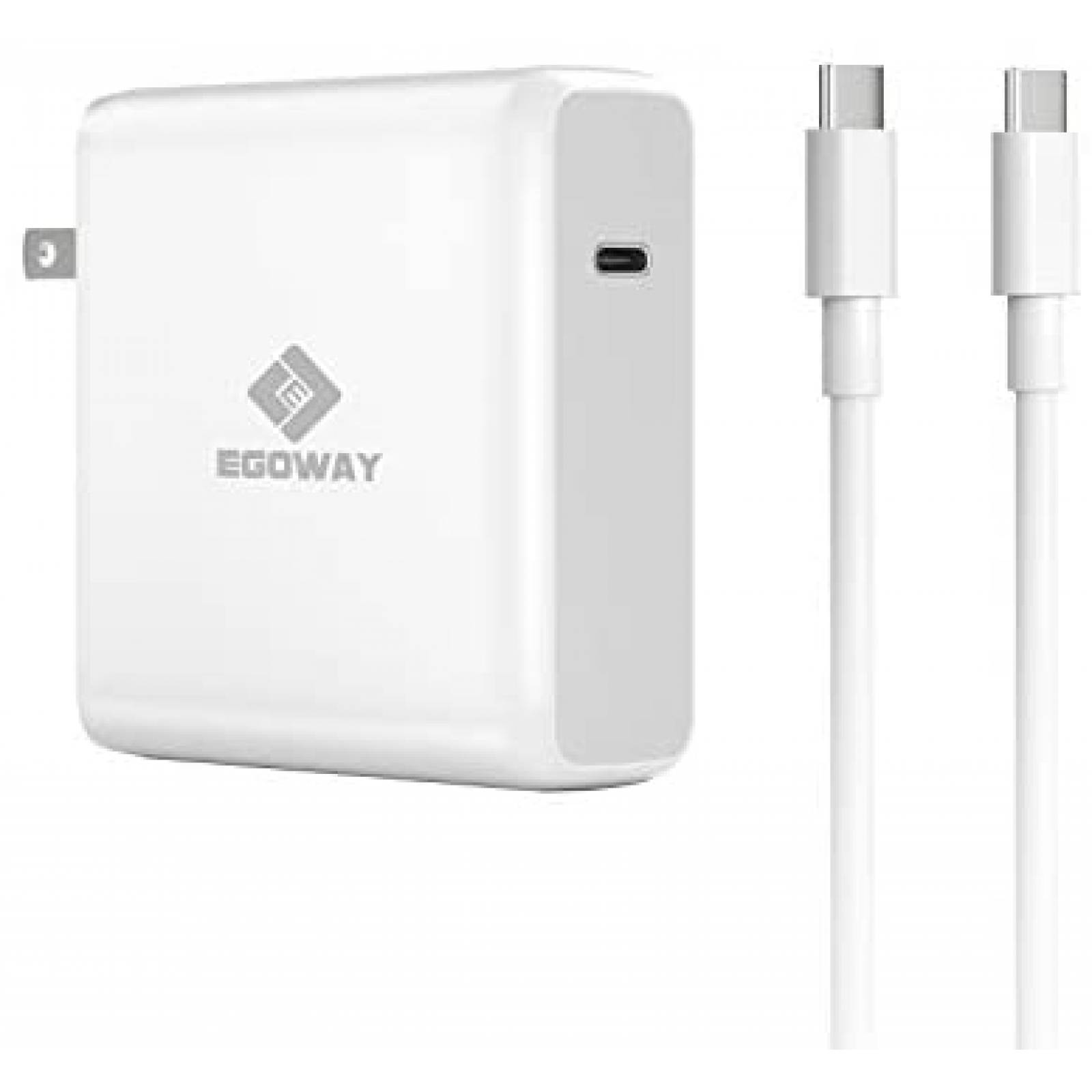 Cargador adaptador de corriente E EGOWAY USB-C de 96W 6.6ft