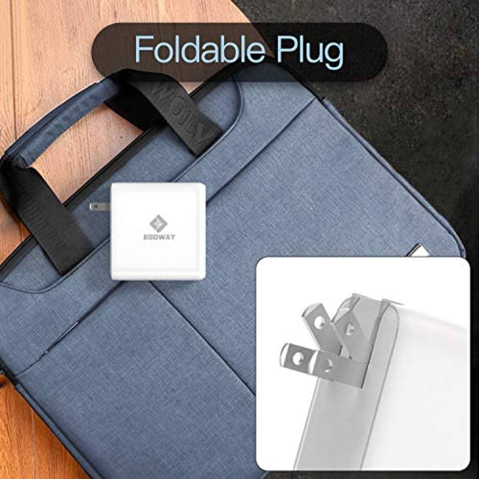 Cargador adaptador de corriente E EGOWAY USB-C de 96W 6.6ft