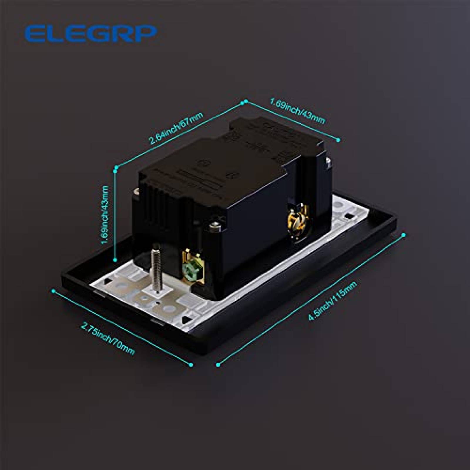 Pack enchufe de pared multicontacto ELEGRP x2 36W -Blanco