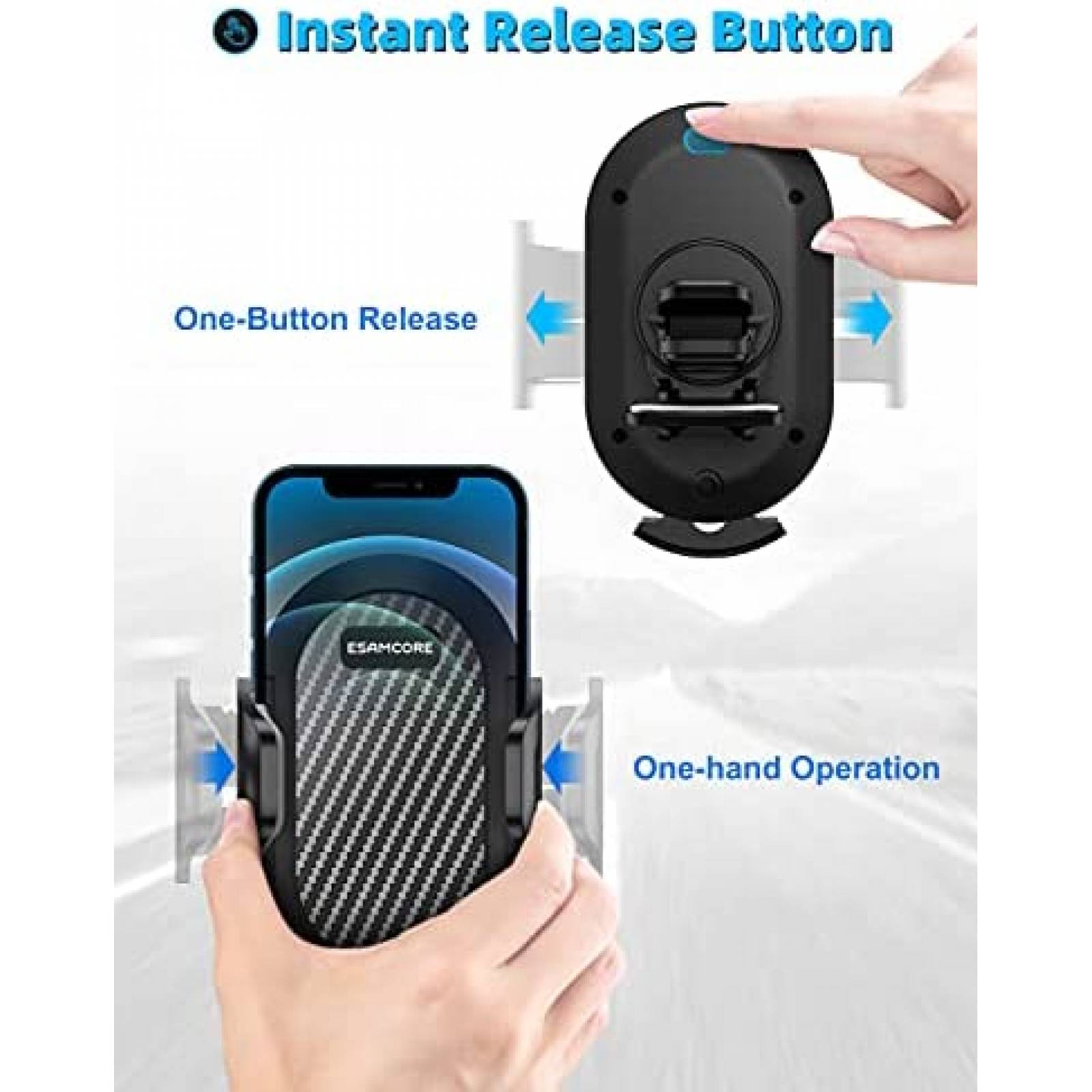 Soporte eSamcore con Pinza Flexible de Auto para Celular