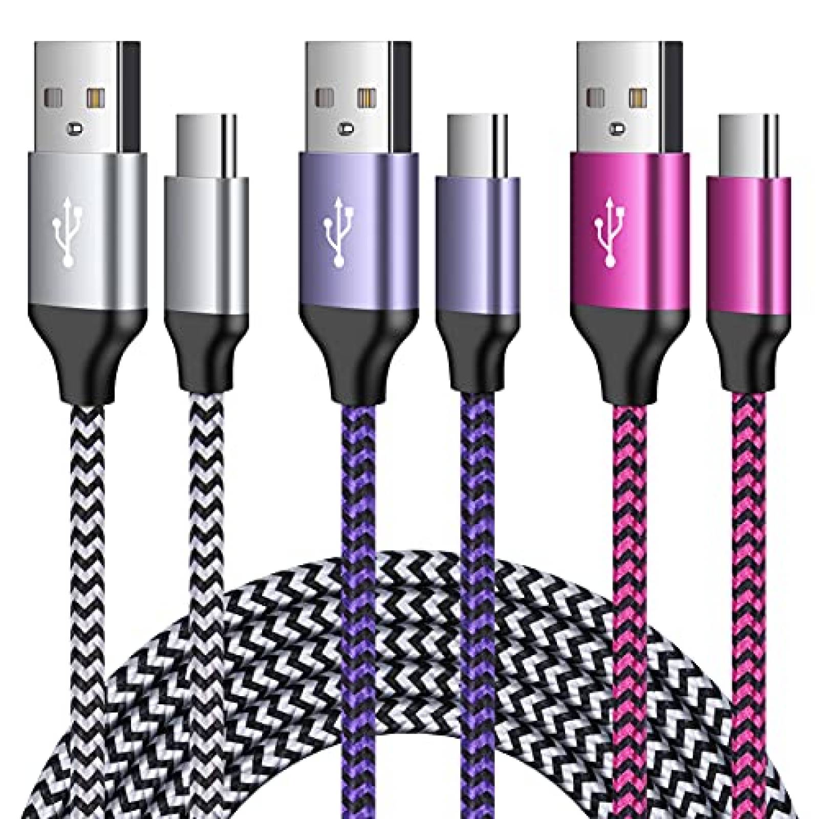  Belkin Cargador USB dual de 24 W + cable Lightning cargador de  pared USB doble, blanco y cable Lightning trenzado (cable Lightning a USB  para iPhone, iPad, AirPods), 6.5 pies, blanco 