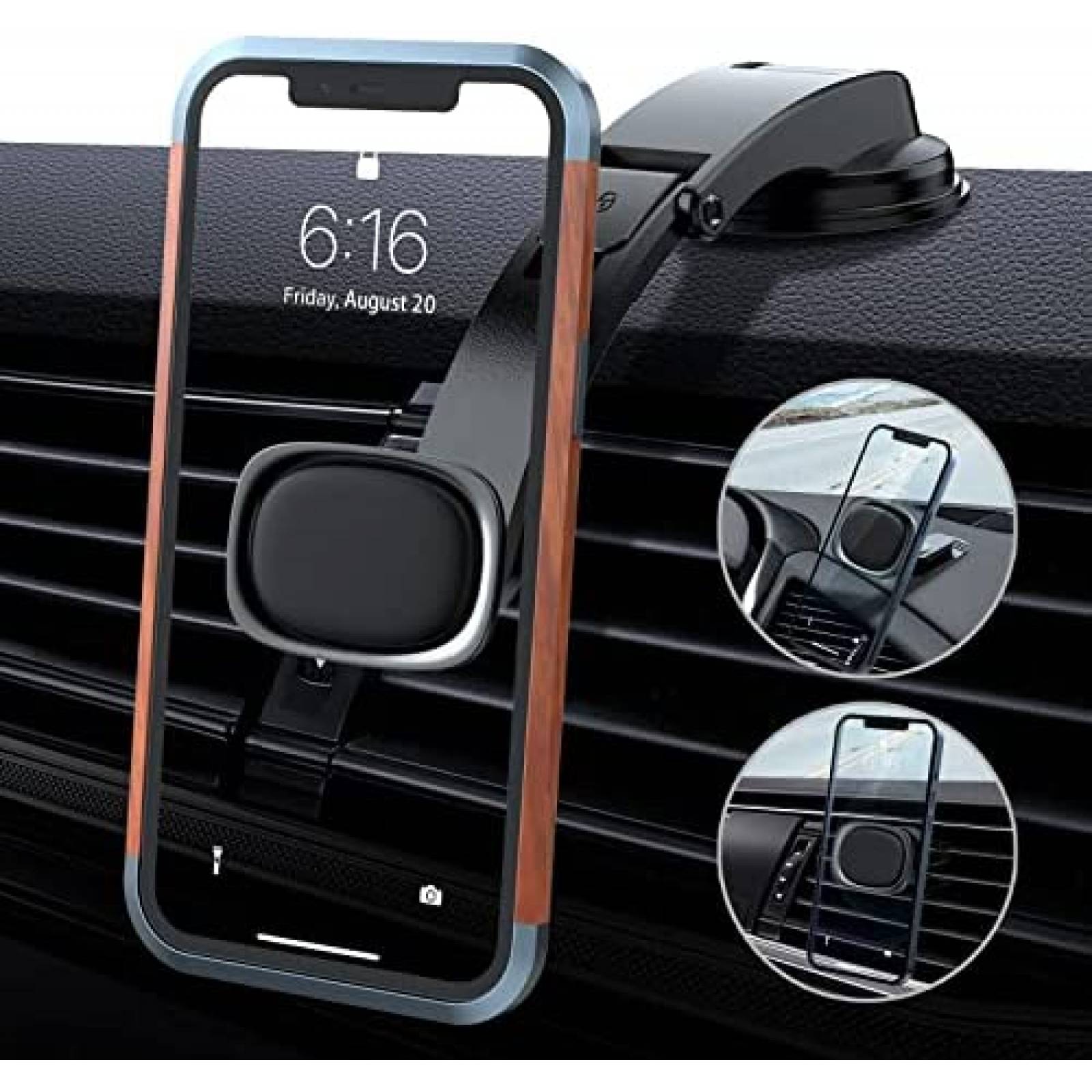 Montura de telefono para auto JUHOO magnetica -Negro