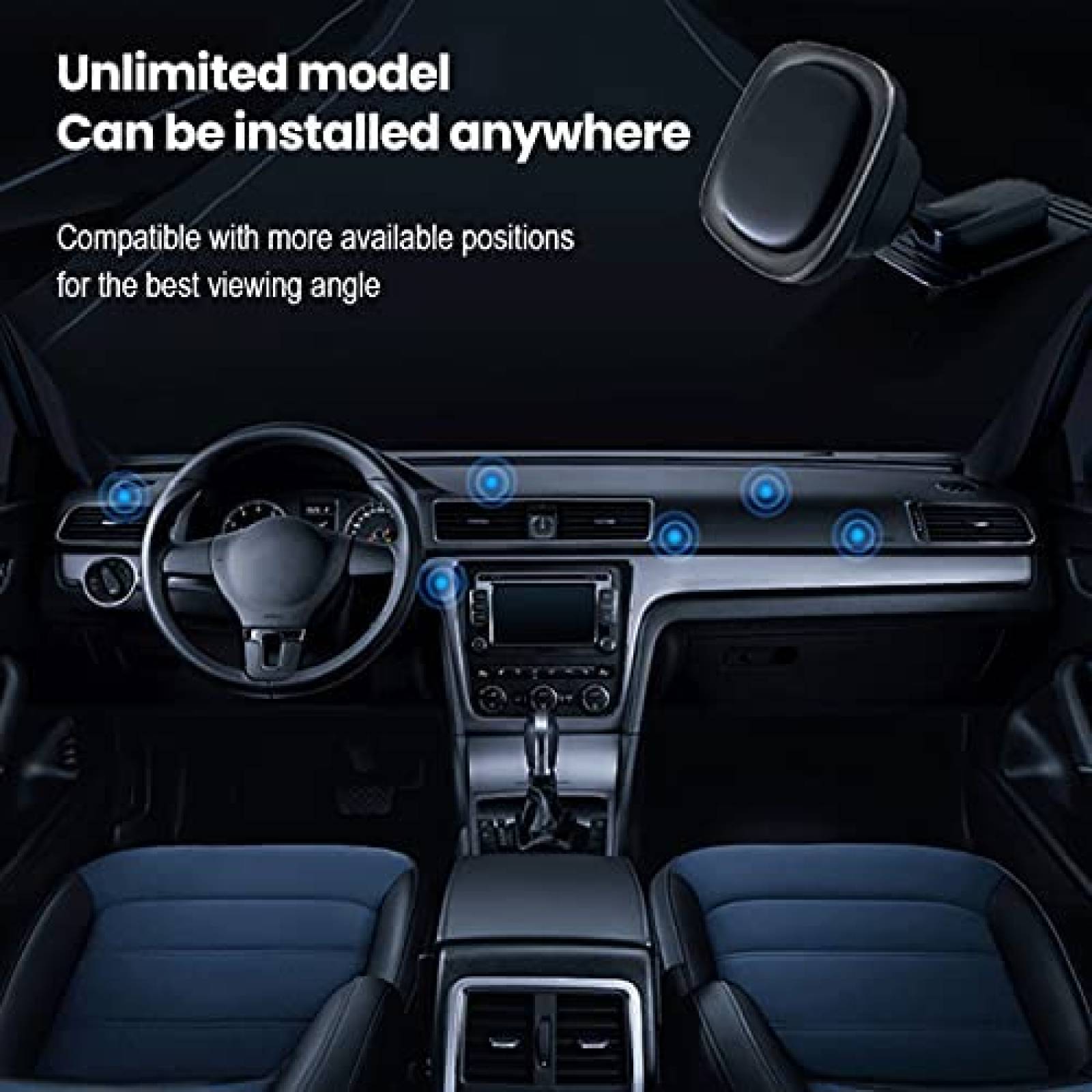 Montura de telefono para auto JUHOO magnetica -Negro