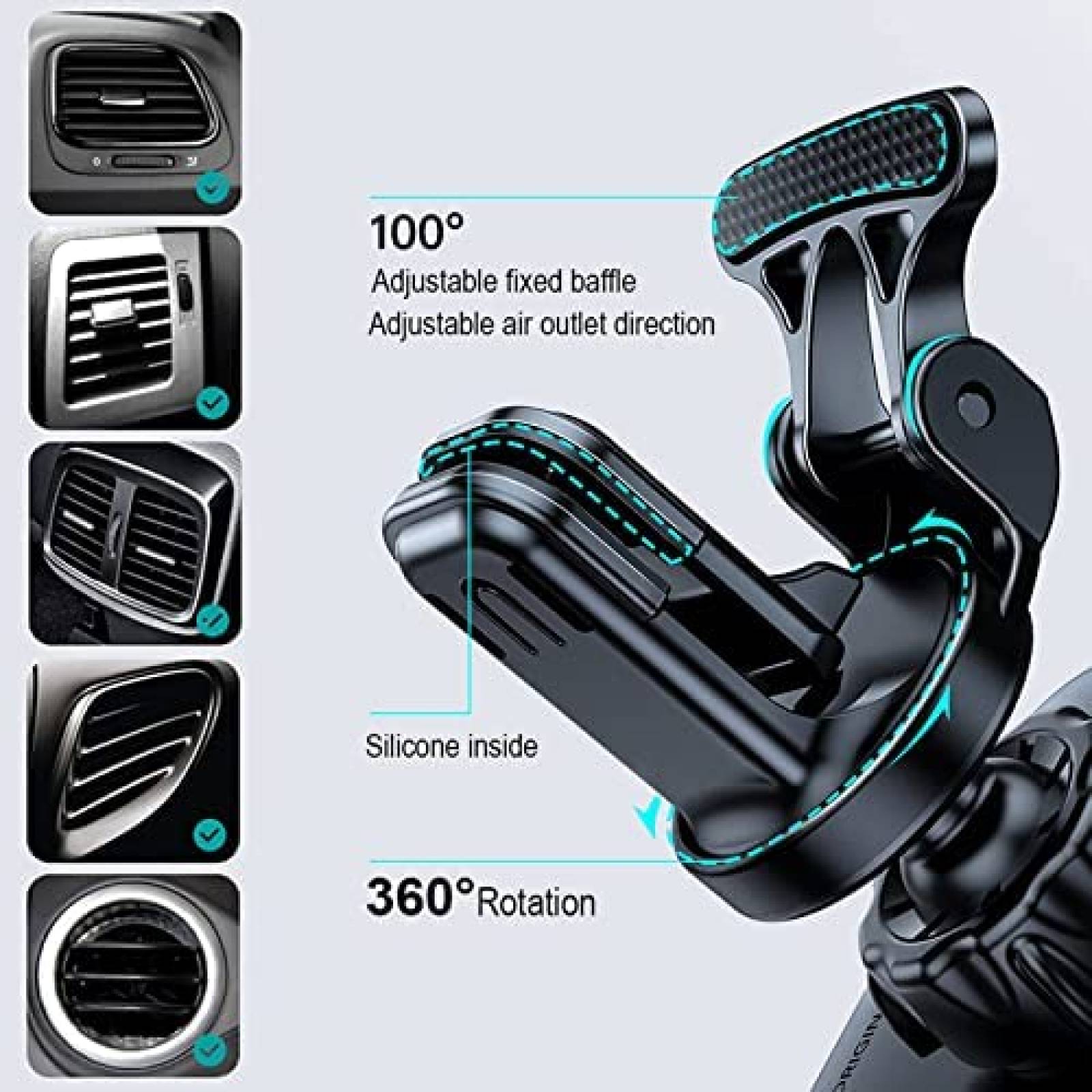 Montura de telefono para auto JUHOO magnetica -Negro