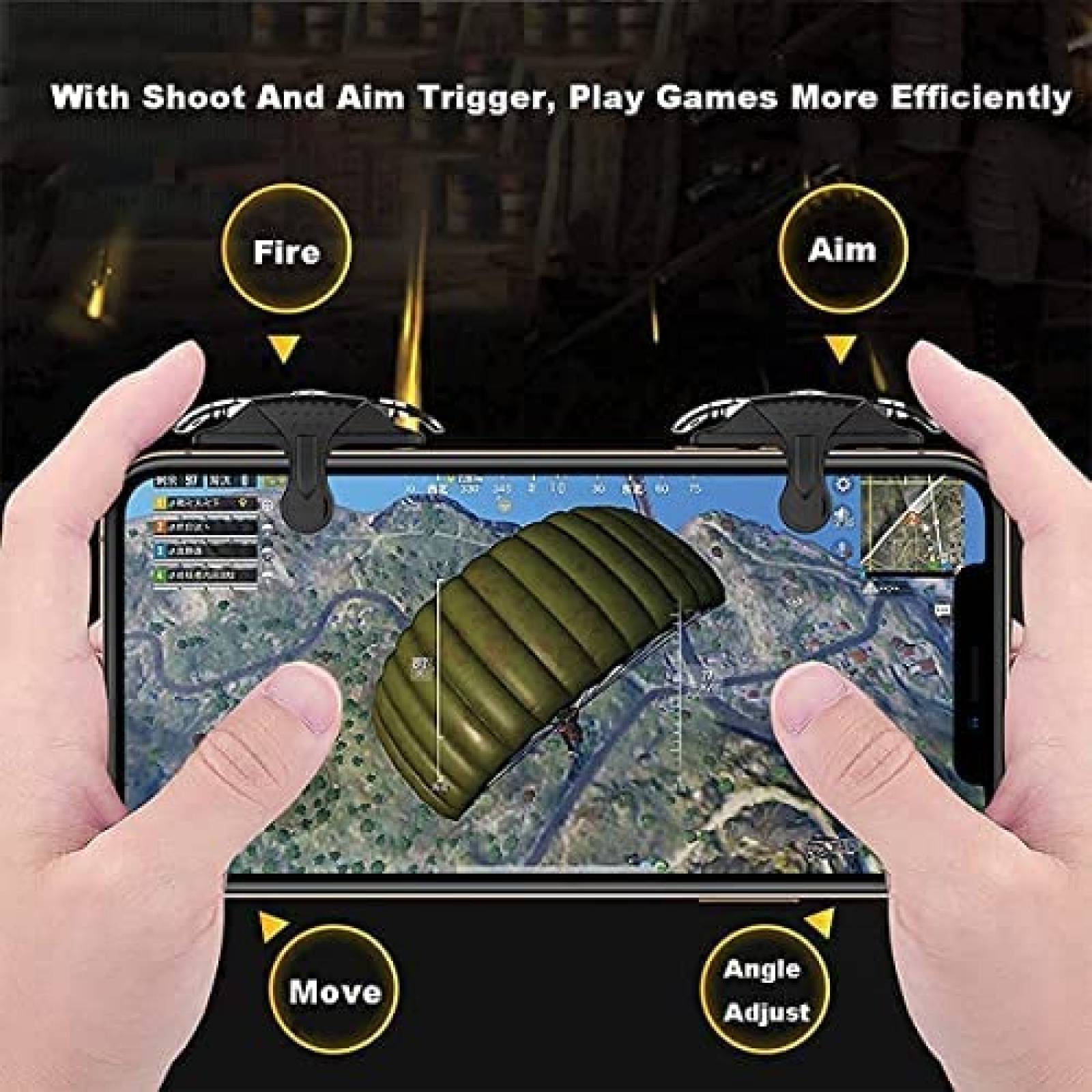 Control Gamer con Ventilador KingTSYU para Celular -Negro